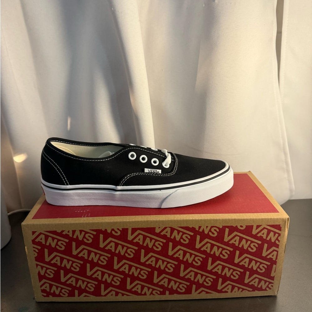 Vans Black and White Canvas Shoes